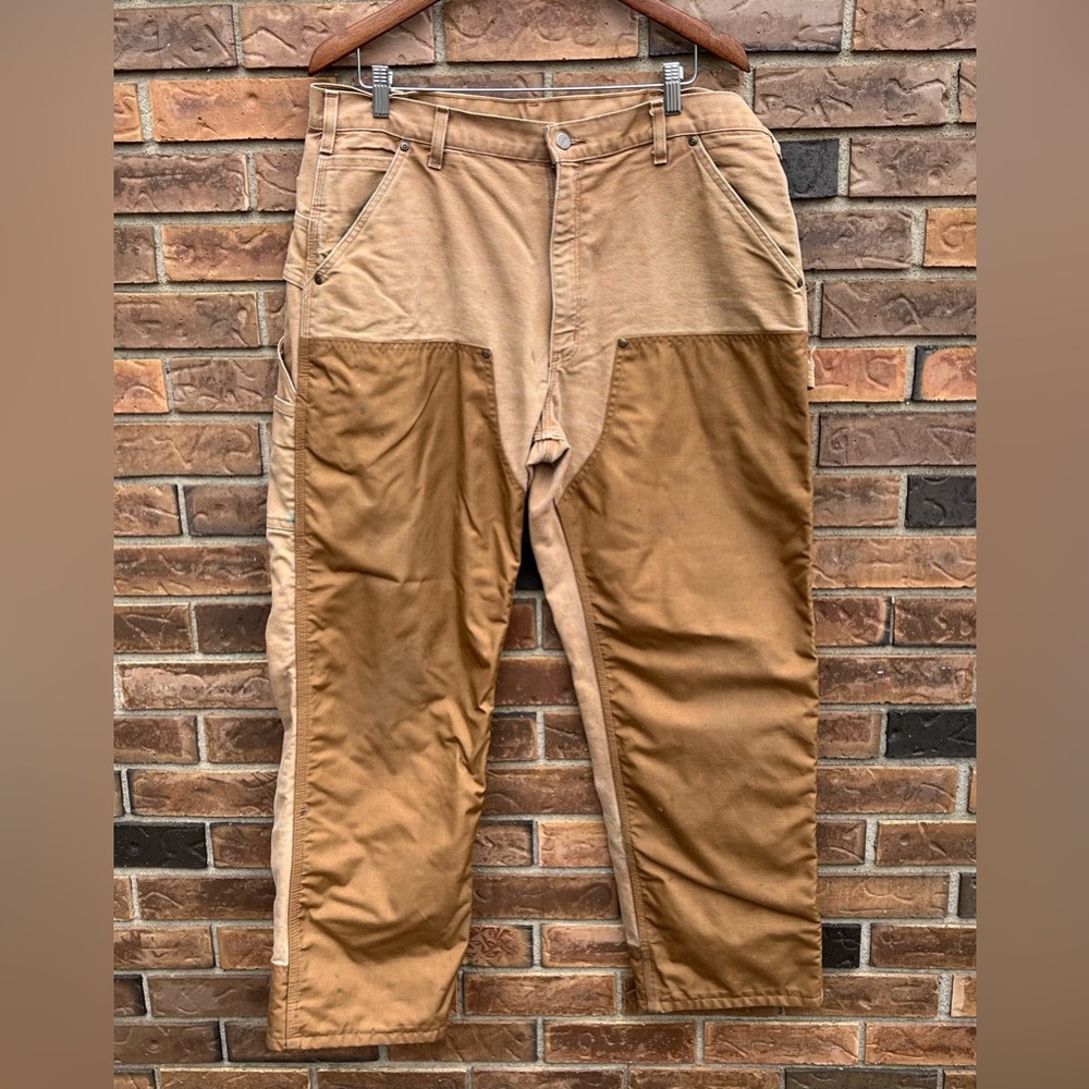 Vintage carhartt B292 BRN double knee 5 pocket dungaree pants 38x30
